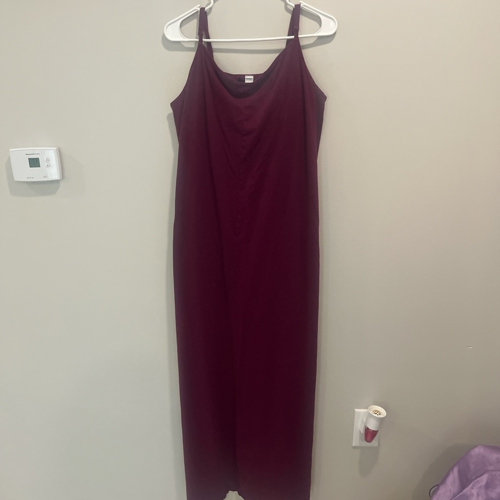 Old Navy Burgundy Slip Maxi Dress